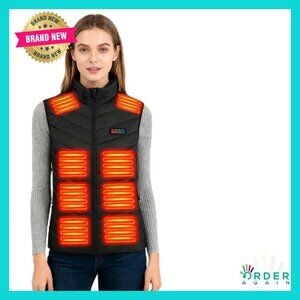 Heated Sleeveless Jacket 26 Zone Battery Pack Adjustable Warmth Winter